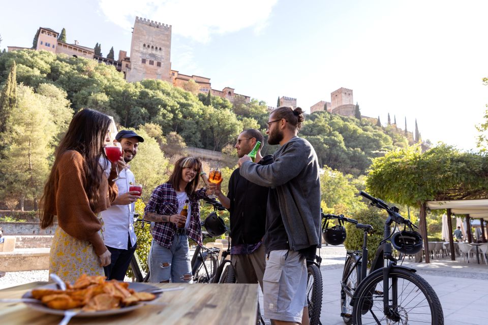 Granada: Highlights & Viewpoints eBike Tour with Tapas Break - The Tapas Break: Drinks, Typical Plates, and Street-Scene Vibes